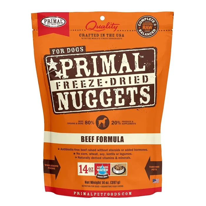 Primal Freeze Dried Beef Dog Food, 14oz