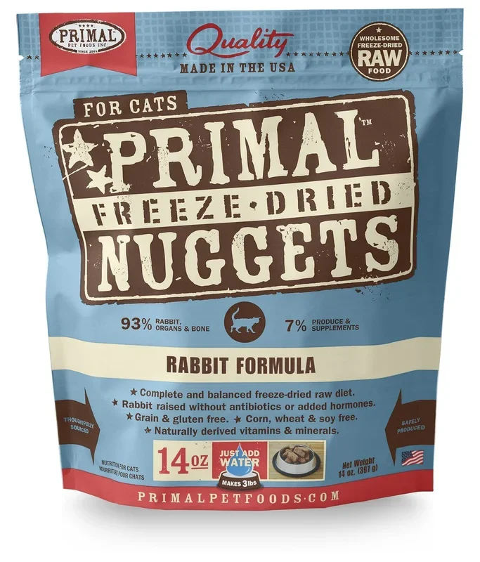 Primal Freeze-Dried Cat Food Rabbit – 14 Oz