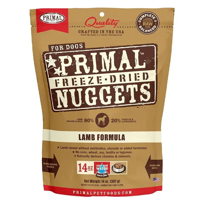Primal Freeze Dried Lamb Dog Food, 14oz