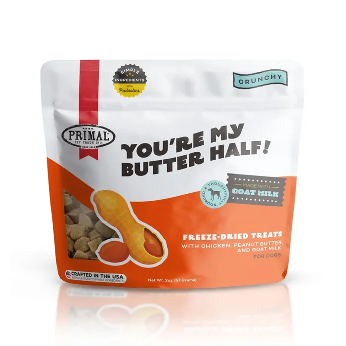 Primal You’re My Butter Half Chicken & Peanut Butter with Goat Milk Recipe Treats for Dogs