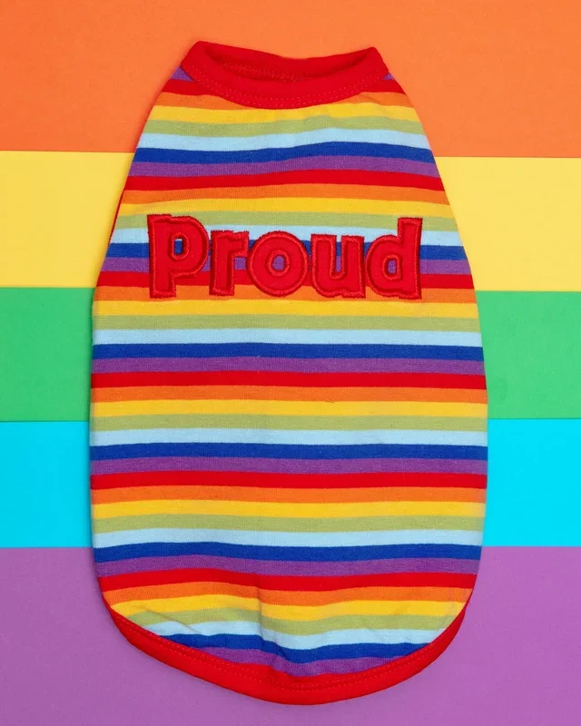 Proud Dog Rainbow Stripe Tank Top (FINAL SALE)