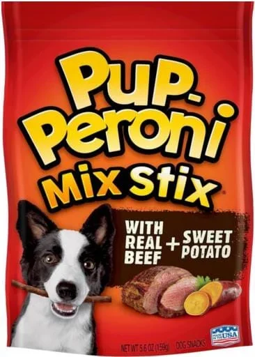 Pup-Peroni Mix Stix Beef and Sweet Potato Soft and Chewy Dog Treats – 5.6 Oz – Case of 8