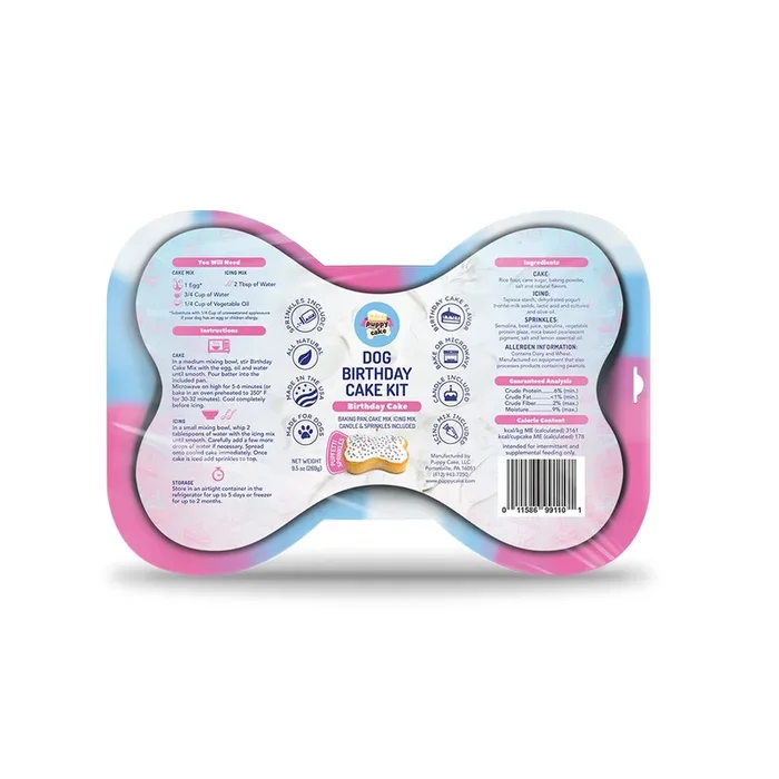 Puppy Cake Dog Birthday Cake Kit, Birthday Cake Flavor with Pupfetti Sprinkles, 10oz