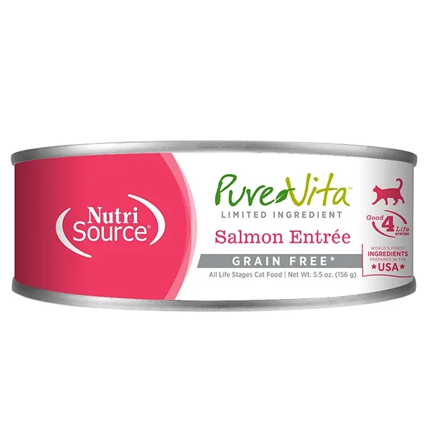 Pure Vita Cat GF Salmon Entree, 5.5oz