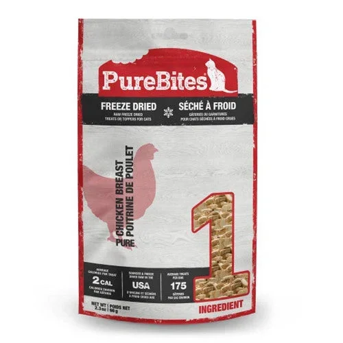 PureBites, Freeze Dried Cat Treats Chicken Breast, 1 Count (2.3 Oz)