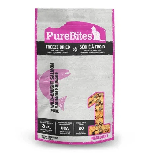 PureBites, Freeze Dried Cat Treats Wild Pacific Salmon, 1 Count (0.92 Oz)