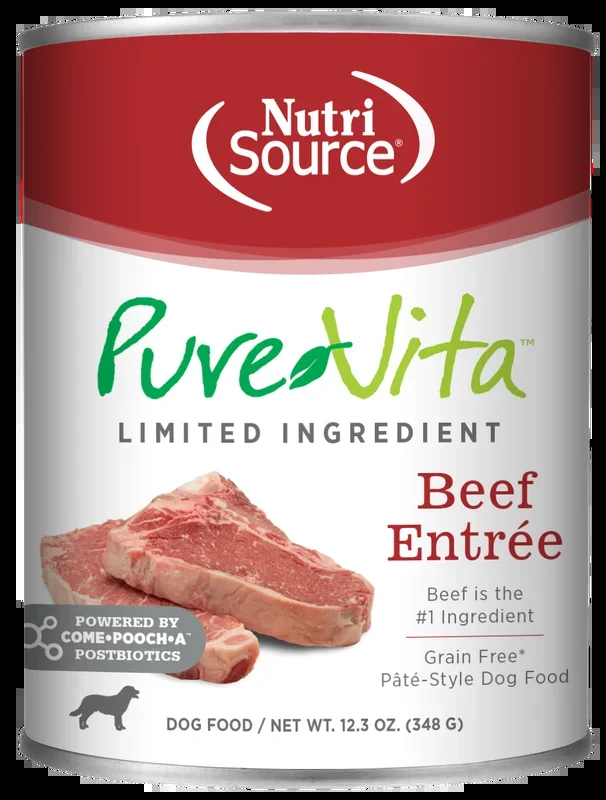 PureVita™ Beef Entrée Wet Dog Food, 12.3-oz Case of 12