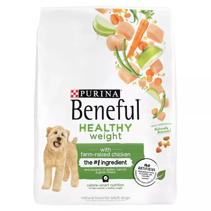 Purina Beneful Healthy Weight Farm-Raised Chicken with Apples Carrots and Beans Dry Dog Food – 14 Lbs