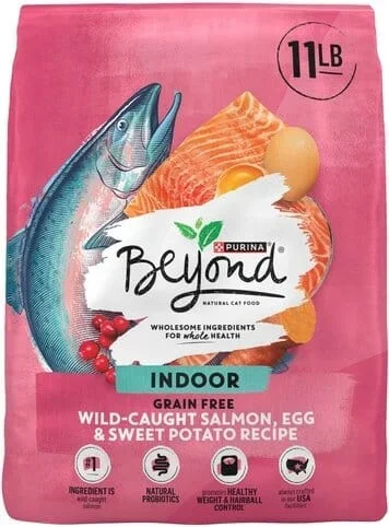 Purina Beyond Grain-Free Wild-Caught Salmon Eggs and Sweet Potato Indoor Dry Cat Food – 11 Lbs