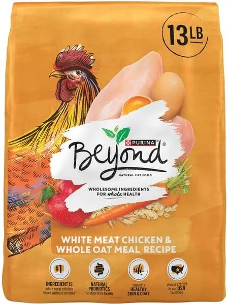 Purina One Beyond Simly White Meat Chicken and Oatmeal Dry Cat Food – 13 Lbs