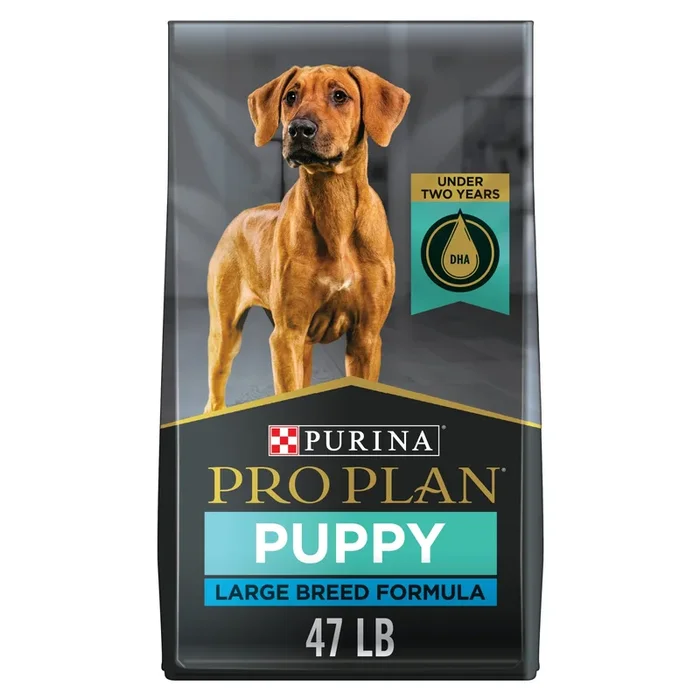 Purina Pro Plan Chicken and Rice Formula Large-Breed Puppy Dry Dog Food – 47 Lbs