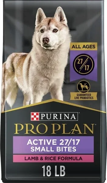 Purina Pro Plan Focus 27/17 All Life Stages Small Bites Lamb and Rice Dry Dog Food – 18 Lbs