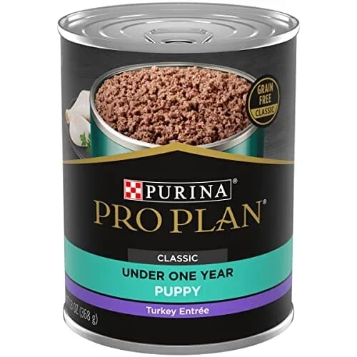 Purina Pro Plan Sport Development Grain-Free Classic Turkey Entrée Puppy Canned Dog Food – 13 Oz – Case of 12