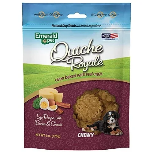 Quiche Royale Emerald Soft and Chewy Dog Treats – Bacon and Cheese – 6 Oz