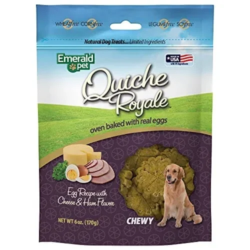 Quiche Royale Emerald Soft and Chewy Dog Treats – Cheese and Ham – 6 Oz