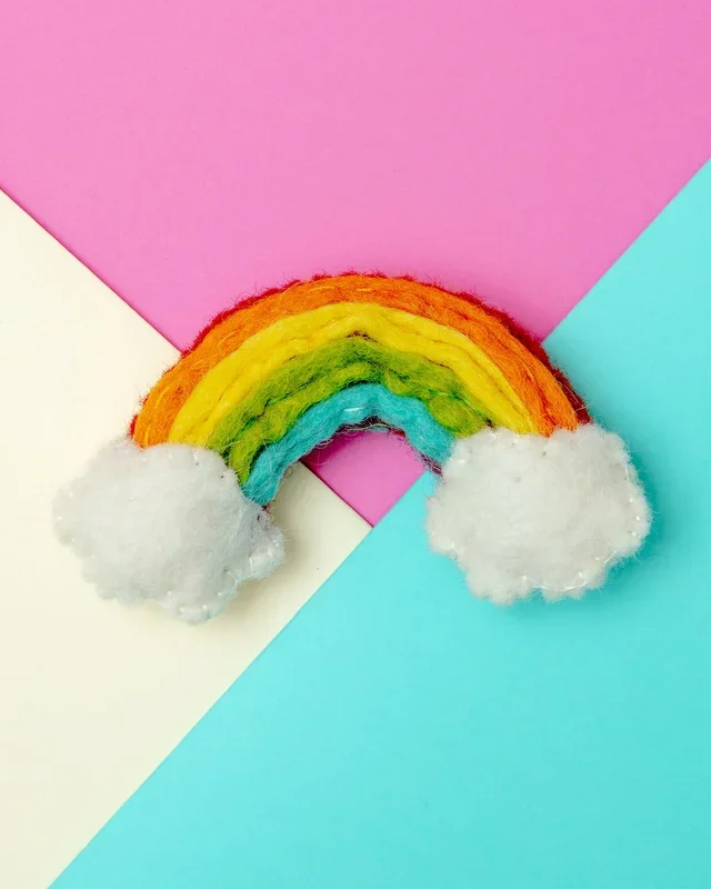 Rainbow Wool Cat Toy