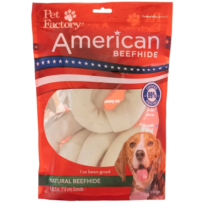 Rawhide Express Hikory Smoked Donut Natural Dog Chews – 20 Pieces