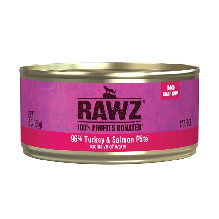 RAWZ 96% 火鸡和鲑鱼肉酱猫粮