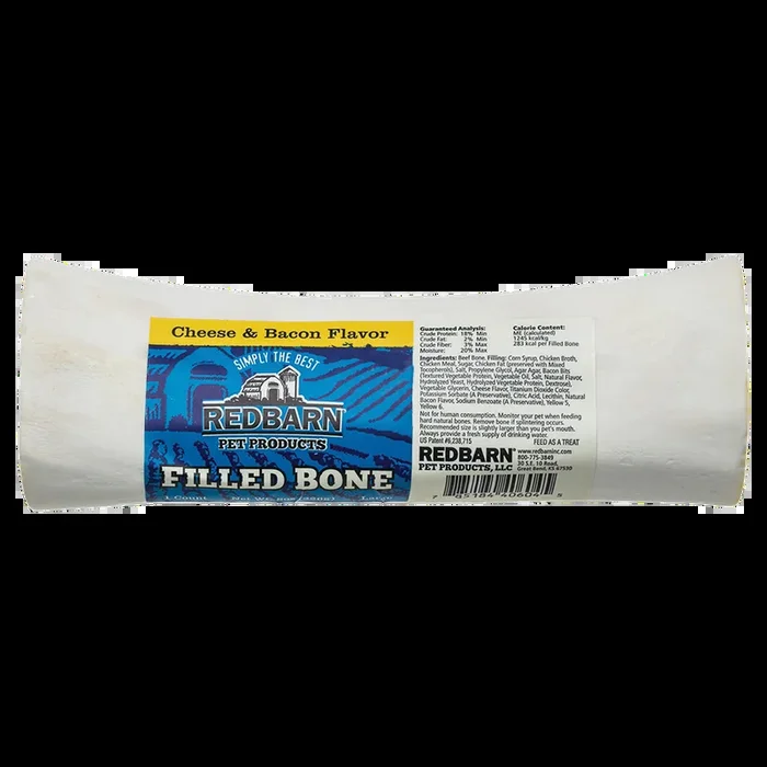 Redbarn Naturals Filled Bone Cheese N’ Bacon – Medium, 6″