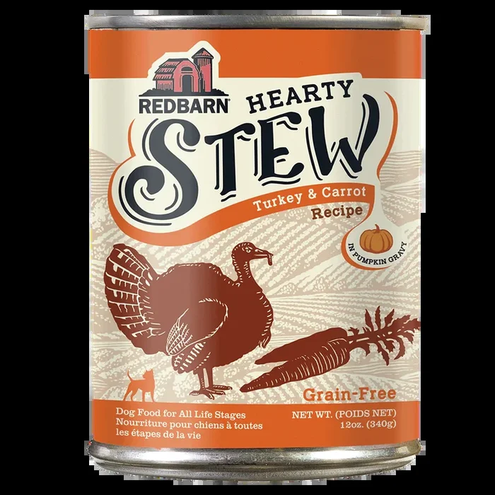 Redbarn Turkey & Carrot Hearty Stew, Wet Dog Food, 12-oz Case Of 12