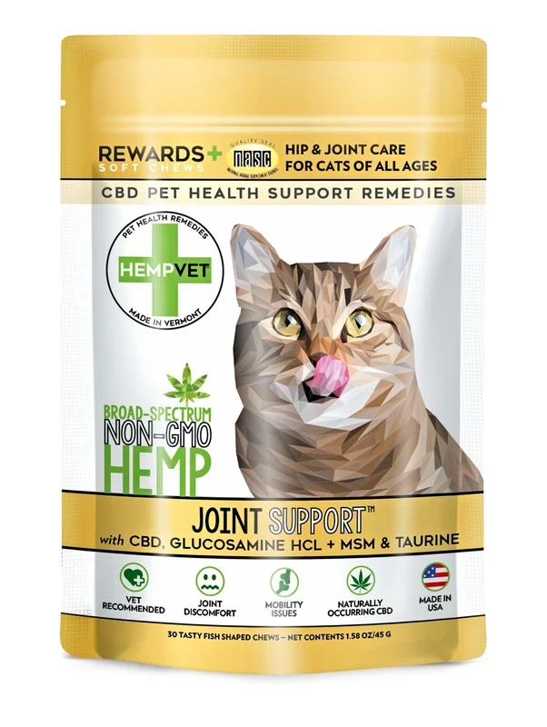 Reilly’s Hempvet Joint and Mobility Soft Chew Cat Supplements – 1.58 Oz