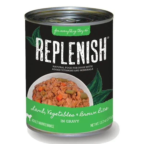 Replenish Canned Dog Food – Lamb and Vegetable – 13.2 Oz – Case of 12