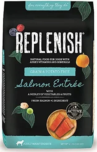 Replenish Grain-Free with Active 8 Dry Dog Food – Salmon – 4 Lbs