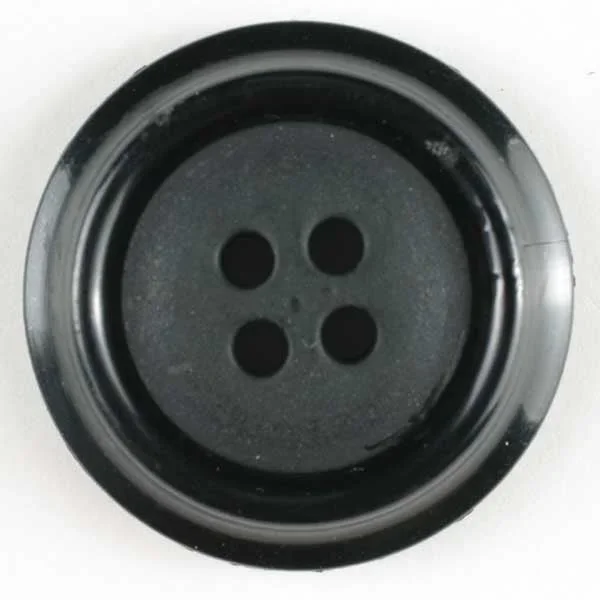 Round Black Buttons with Border