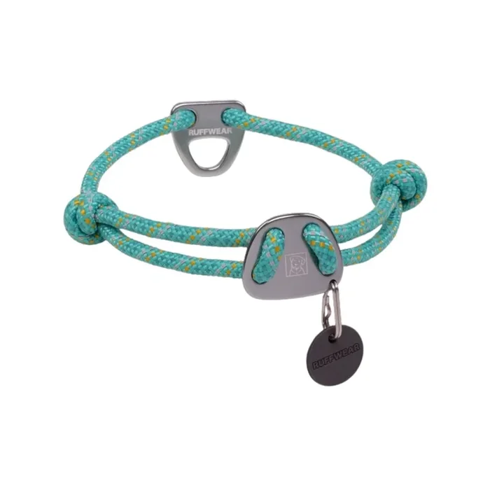 RuffWear Knot-a-Collar Rope Dog Collar 14-20″ Aurora Teal