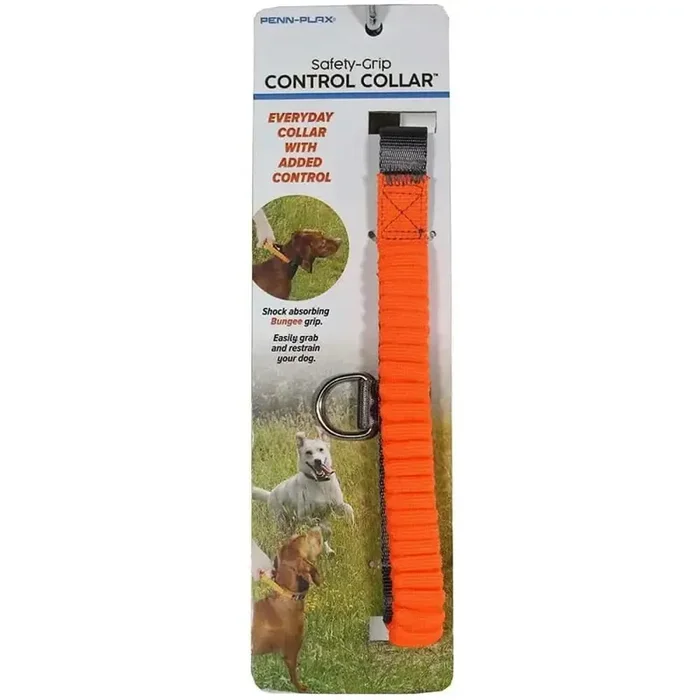 Safety-Grip Control Dog Collar Adjustable Fit Bright Color for Easy Visibility