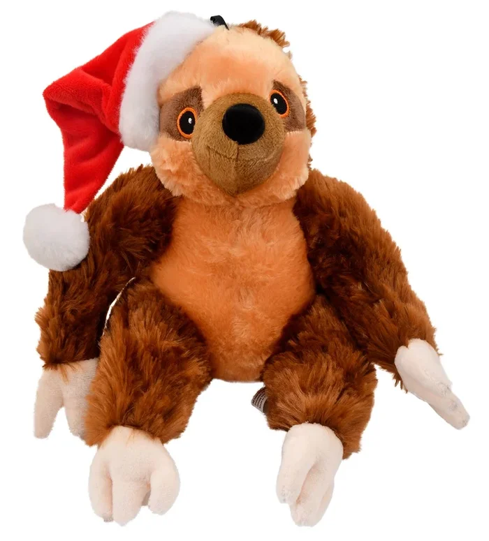 Sasha Clause Plush Holiday Dog Toy, 11″ – Squeaky & Crinkly, Durable Non-Toxic Interactive Christmas Toy for Dogs