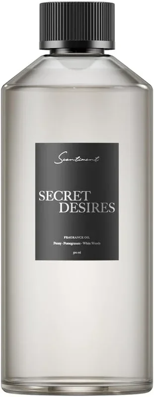 Scentiment Diffuser Oil – Secret Desires | Aromatherapy Fragrance | Inspired by 5-Star Hotels | Notes of Lemon Crème, Vanilla, Raspberry, Pomegranate & Peony (500 mL)