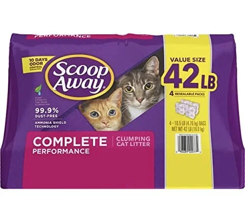 Scoop Away Complete Performance Multi-Cat Cat Litter – Scented – 42 Lbs