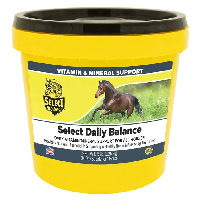 Select Daily Balance Horse Supplement, Vitamin & Mineral Support, Hoof Health, Immune & Bone Support, For Foals, Mares & Adult Horses