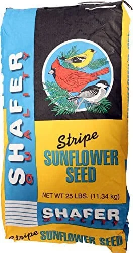 Shafer Generic Striped Sunflower Seed Wild Bird Food – 25 Lbs