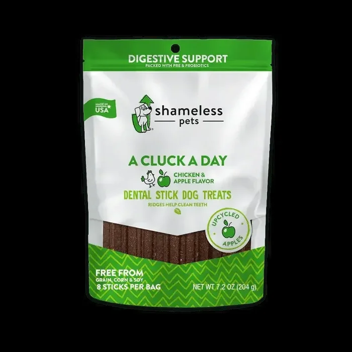 Shameless Pets A Cluck A Day (Pre/Probiotic) Dental Sticks Dog Treats