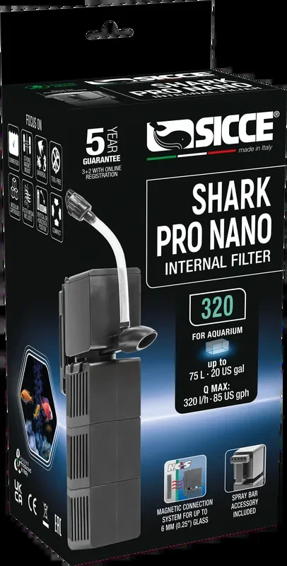 Sicce Shark Pro Nano Internal Filter 1ea/320