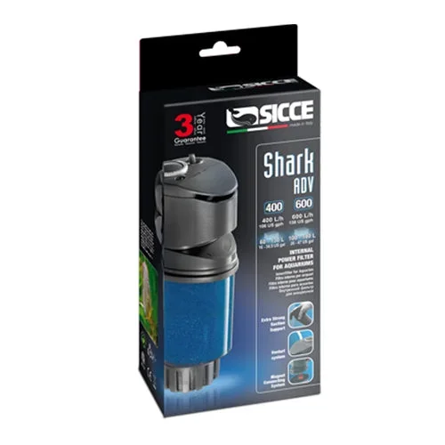 Sicce, Sicce SHARK ADV 400 Internal Filter – 106 GPH, 1 Each