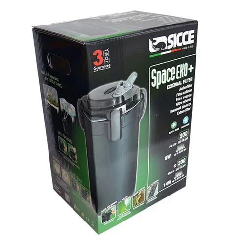 Sicce, Sicce SPACE EKO 300 Canister Filter – up to 80 gallon aquariums – 240 GPH, 1 Each