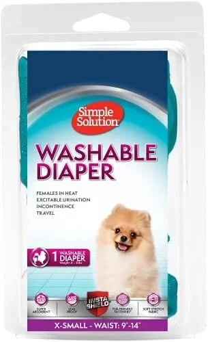 Simple Solution Washable Female Dog Diaper – Extra Small