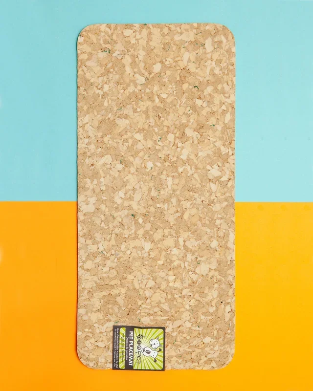 Skinny Rectangle Natural Recycled Rubber Pet Placemat