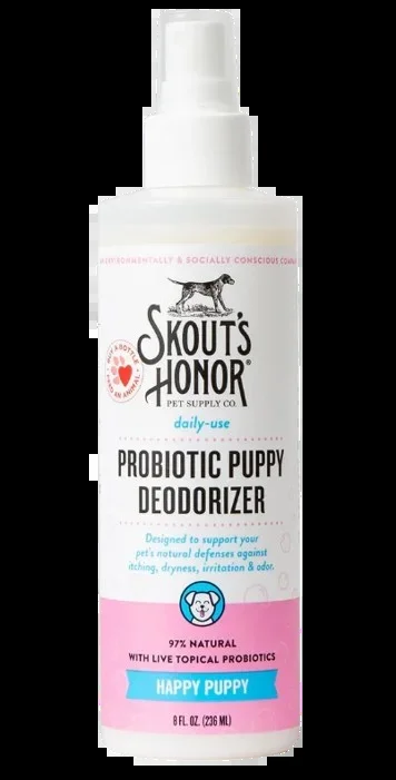 Skout’s Honor Probiotic Deodorizer for Dogs & Cats, Happy Puppy / Sensitive Skin, 8oz