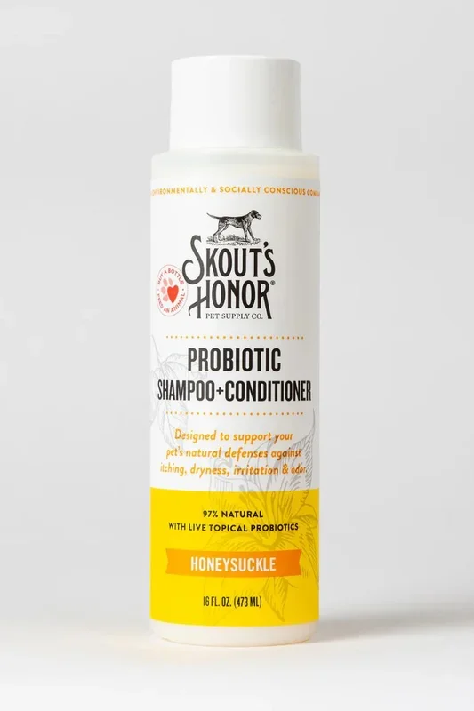 Skout’s Honor Probiotic Shampoo-Conditioner Honeysuckle For Dogs 16 oz