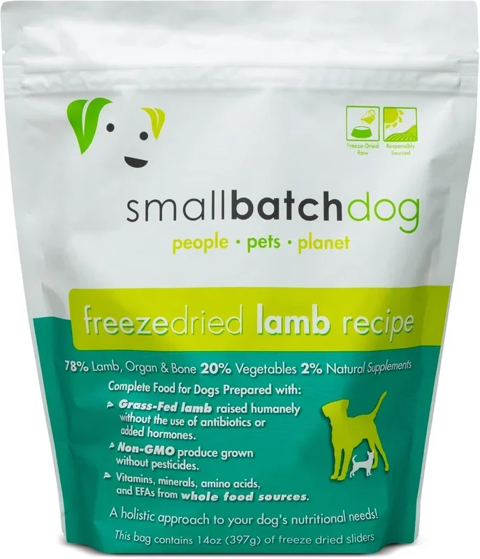 Small Batch Dog Freeze-Dried Sliders Lamb – 14 Oz