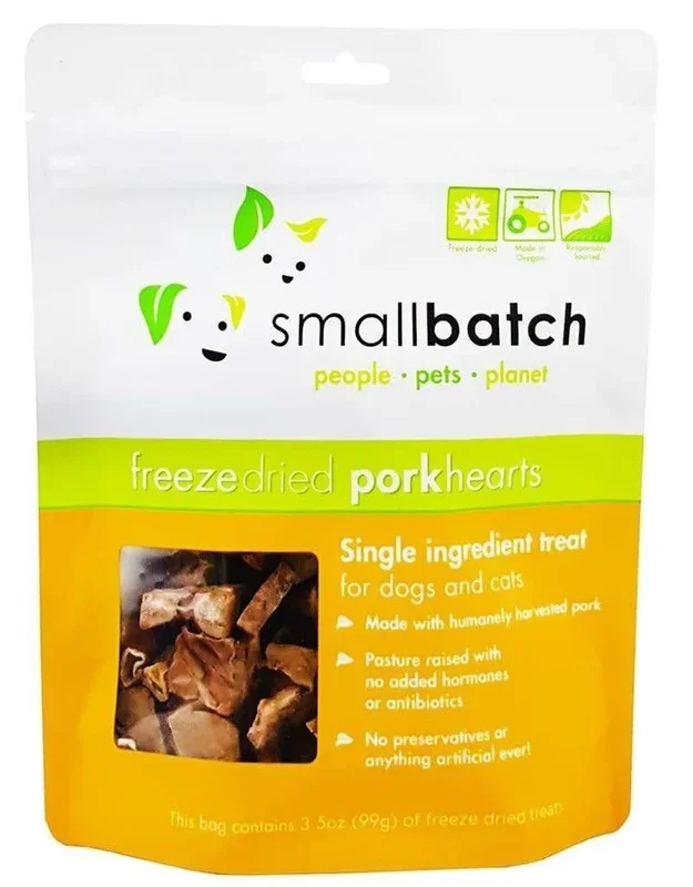 Small Batch Freeze Dried Pork Hearts, 3.5oz