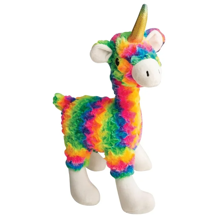 Snugarooz Mamma of All Llama Rainbow Squeak and Crinkle Plush Dog Toy – 15″ Inches