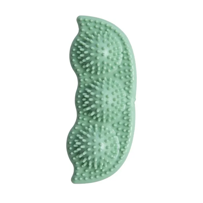 Snugarooz Pea Pods Dental Textured TPR Rubber Puppy Dog Toy – Green – 5″ Inches