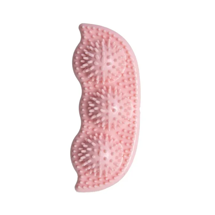 Snugarooz Pea Pods Dental Textured TPR Rubber Puppy Dog Toy – Pink – 5″ Inches