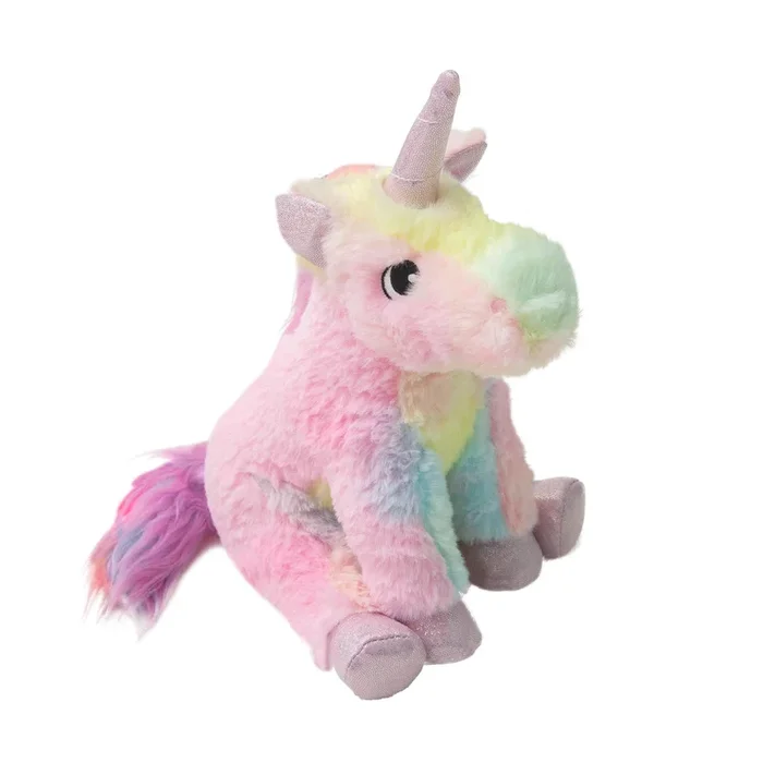 Snugarooz Tye Dye Unicorn Squeak and Crinkle Plush Dog Toy – 11″ Inches