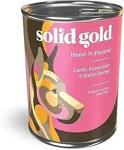 Solid Gold Hund-N-Flocken Lamb Brown Rice and Barley Adult Canned Dog Food – 12.5 Oz – Case of 6